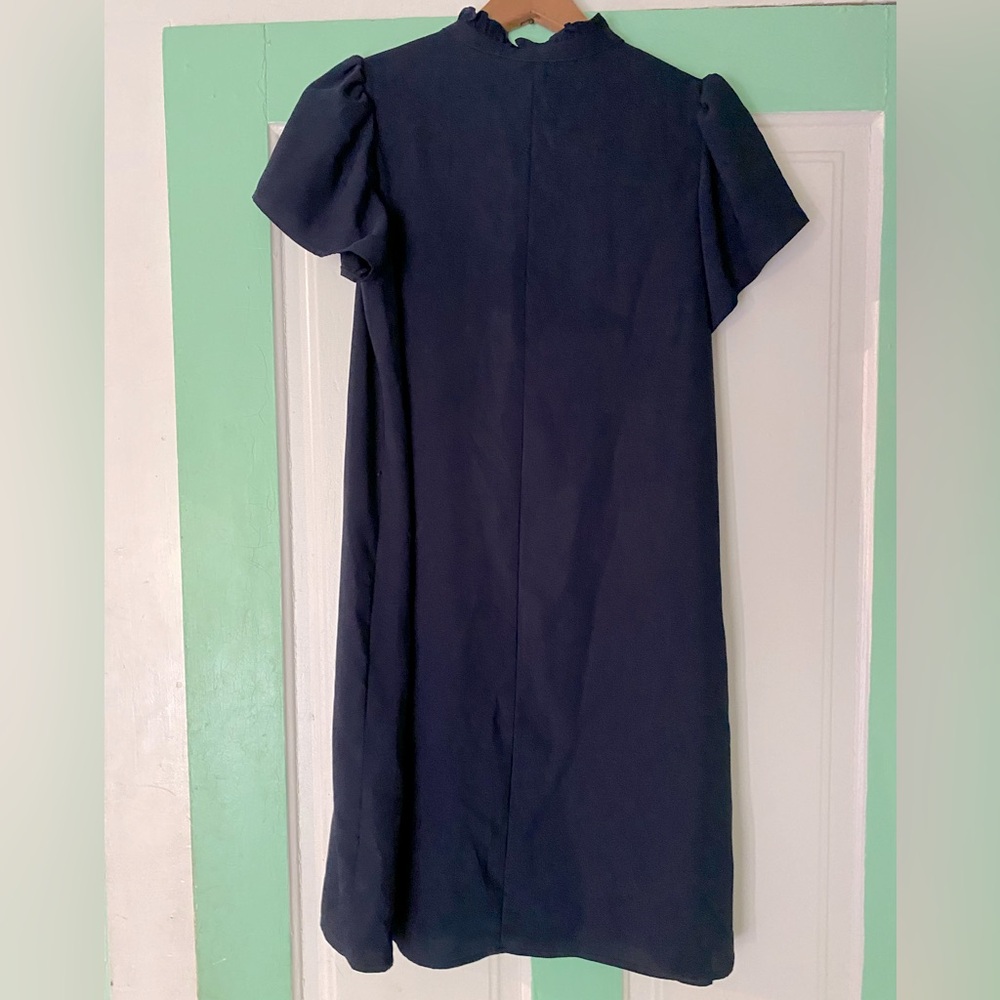 Navy blue Ann Taylor Outlet XS dress with button front above knee